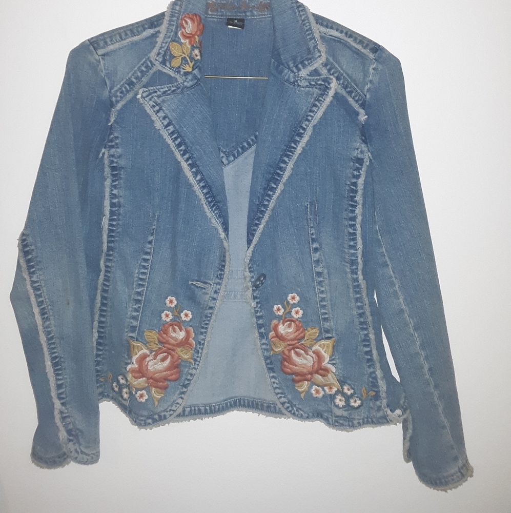Floral Denim Jacket
